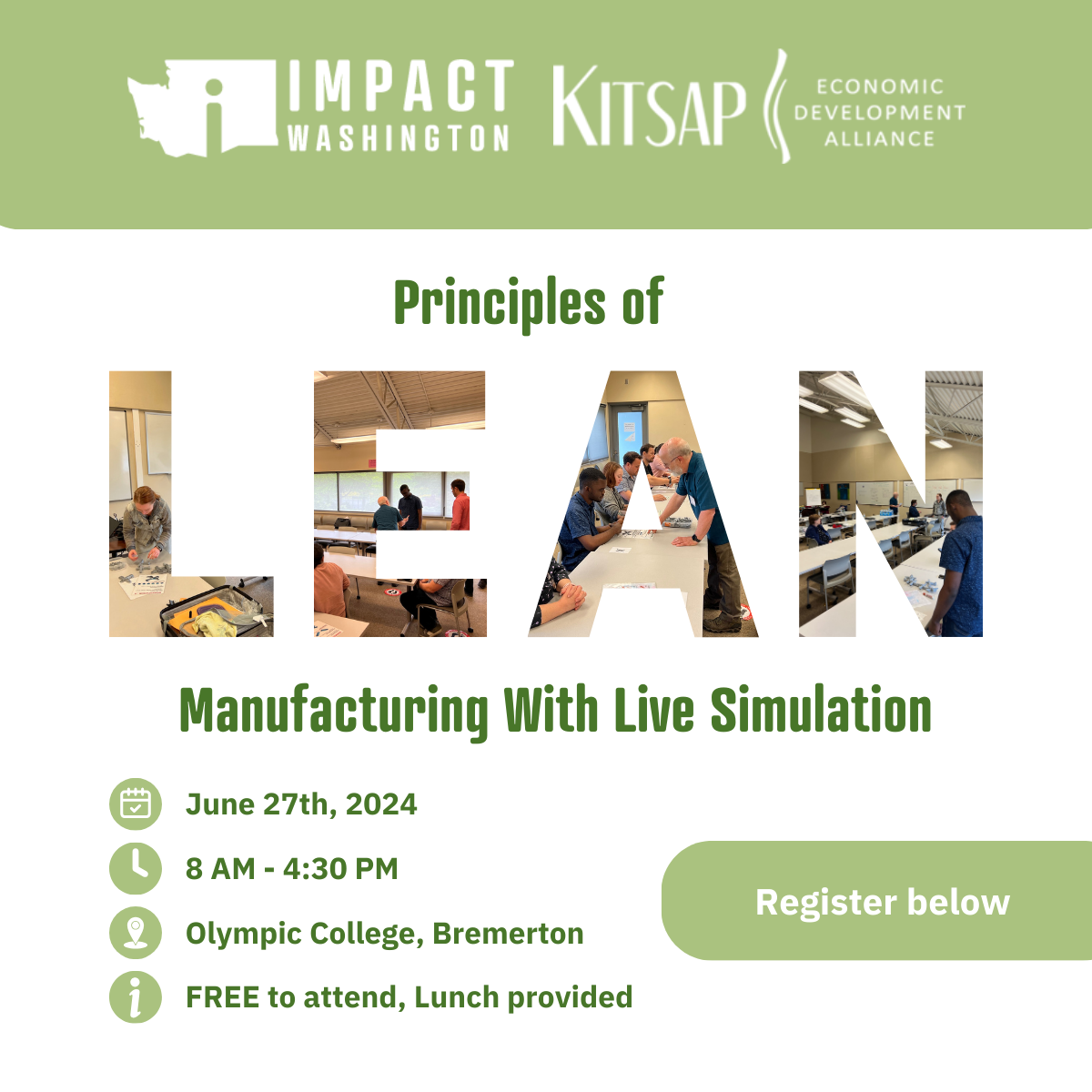 Event Promo Photo For Principles Of Lean Manufacturing With Live Simulation