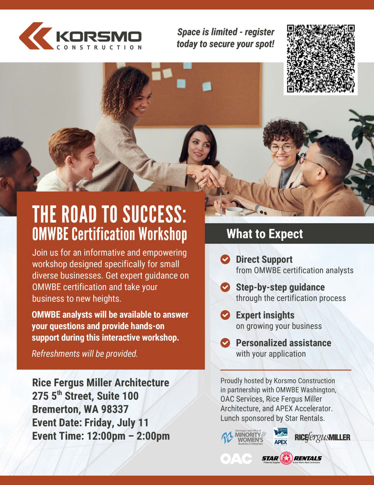 Event Promo Photo For OMWBE Certification Workshop -In person and online options