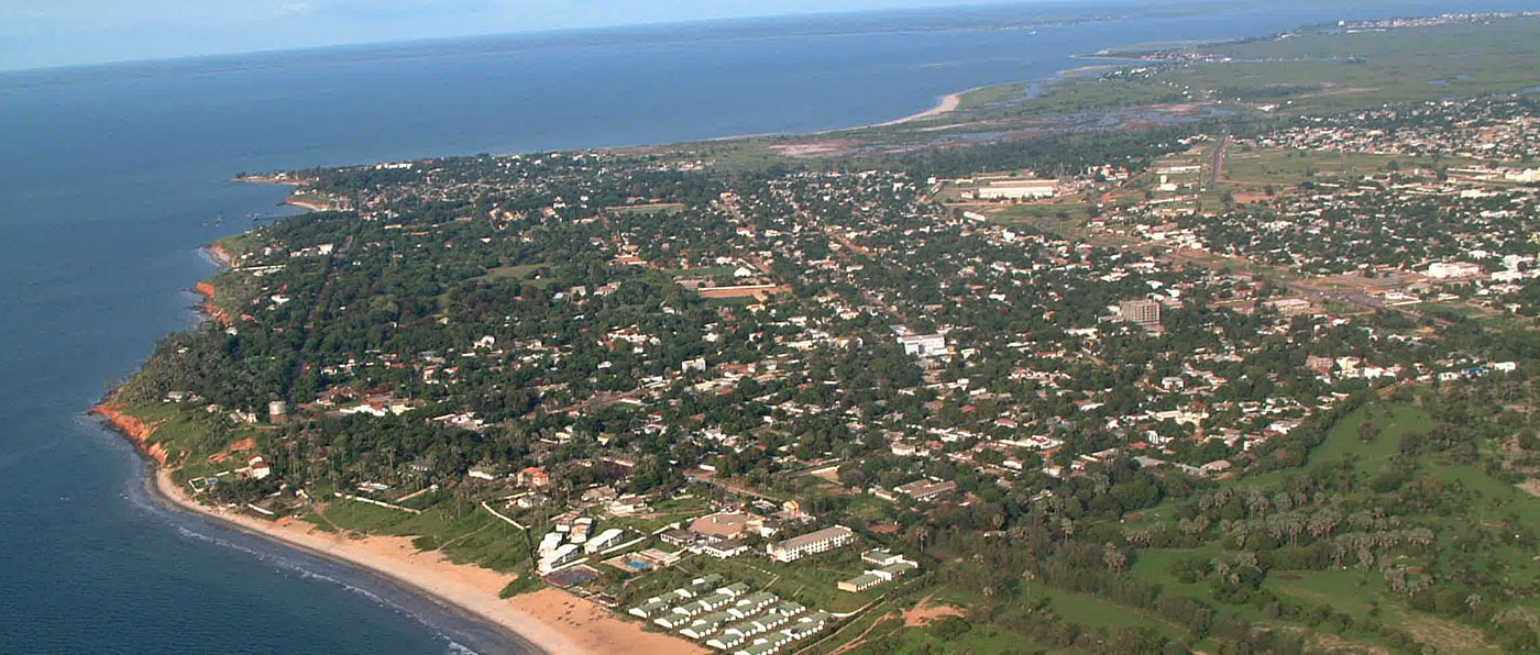 aerial image of the gambia