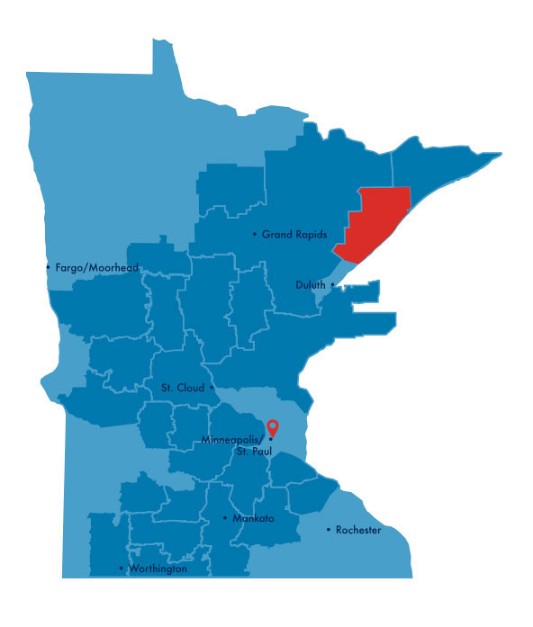 clp highlighted in MN map