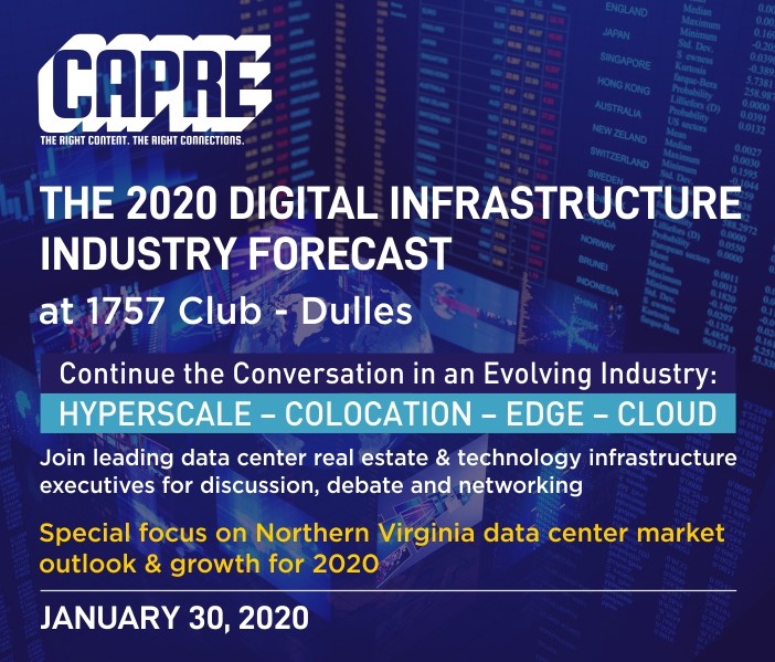 Event Promo Photo For CAPRE’s 2020 Digital Infrastructure Industry Forecast