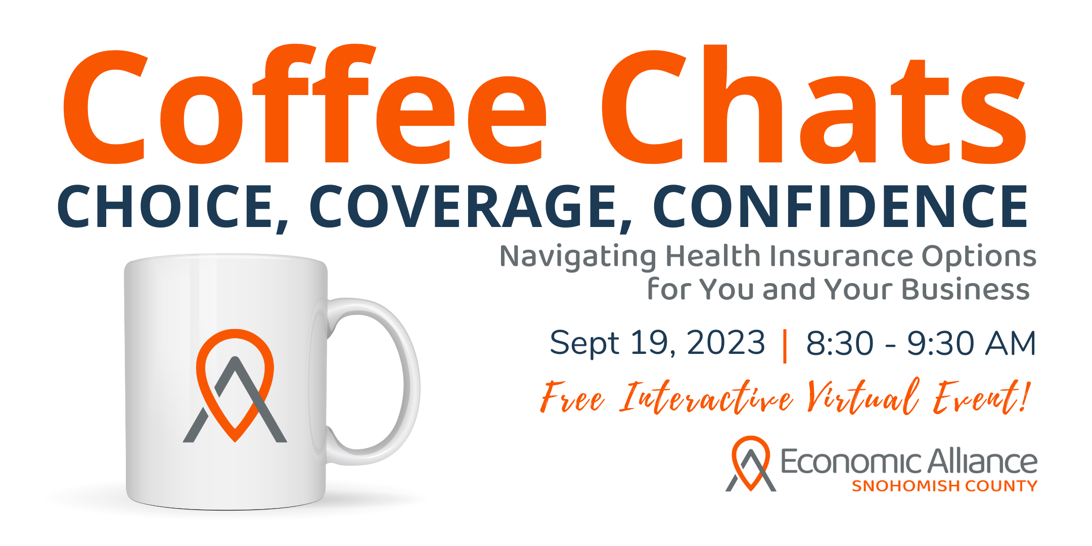 Event Promo Photo For Coffee Chats - Choice, Coverage, Confidence: Navigating Medical Insurance Options for You and Your Business