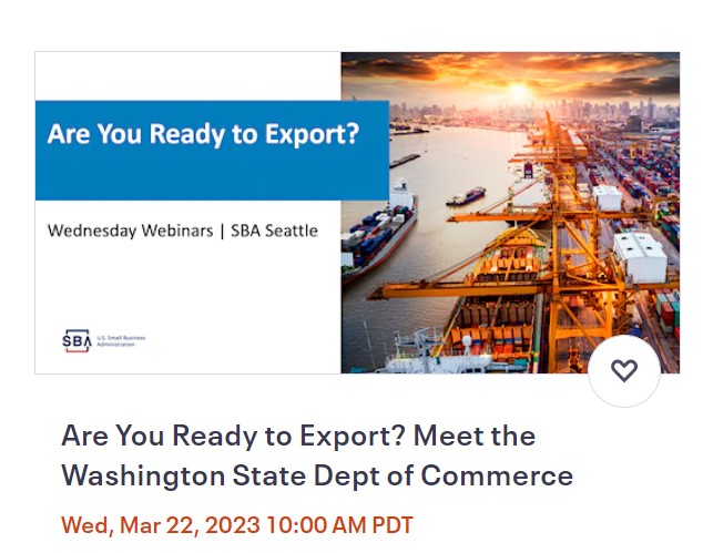 Event Promo Photo For Are You Ready to Export? Meet the Washington State Dept of Agriculture