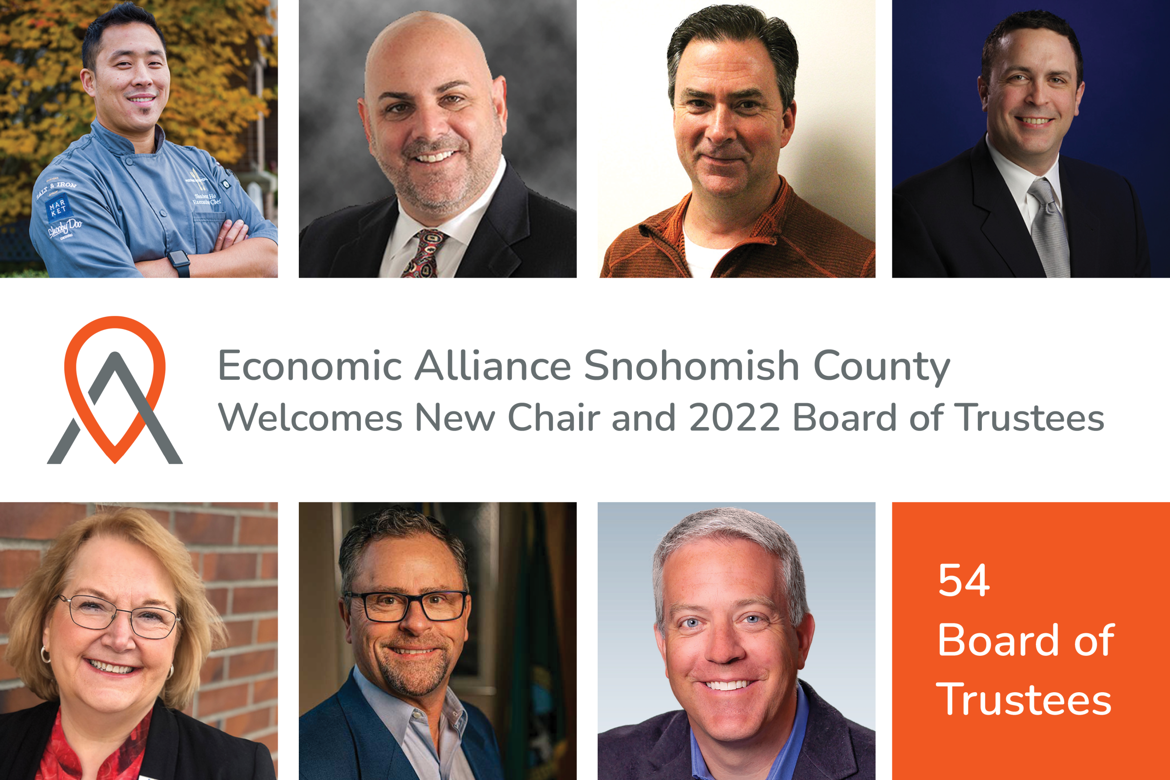 Economic Alliance Snohomish County (EASC) Welcomes New Chair and 2022 Board of Trustees Photo