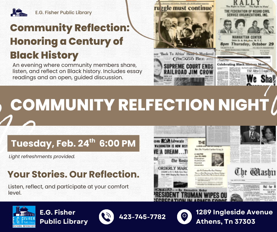 Event Promo Photo For Community Reflection: Honoring a Century of Black History