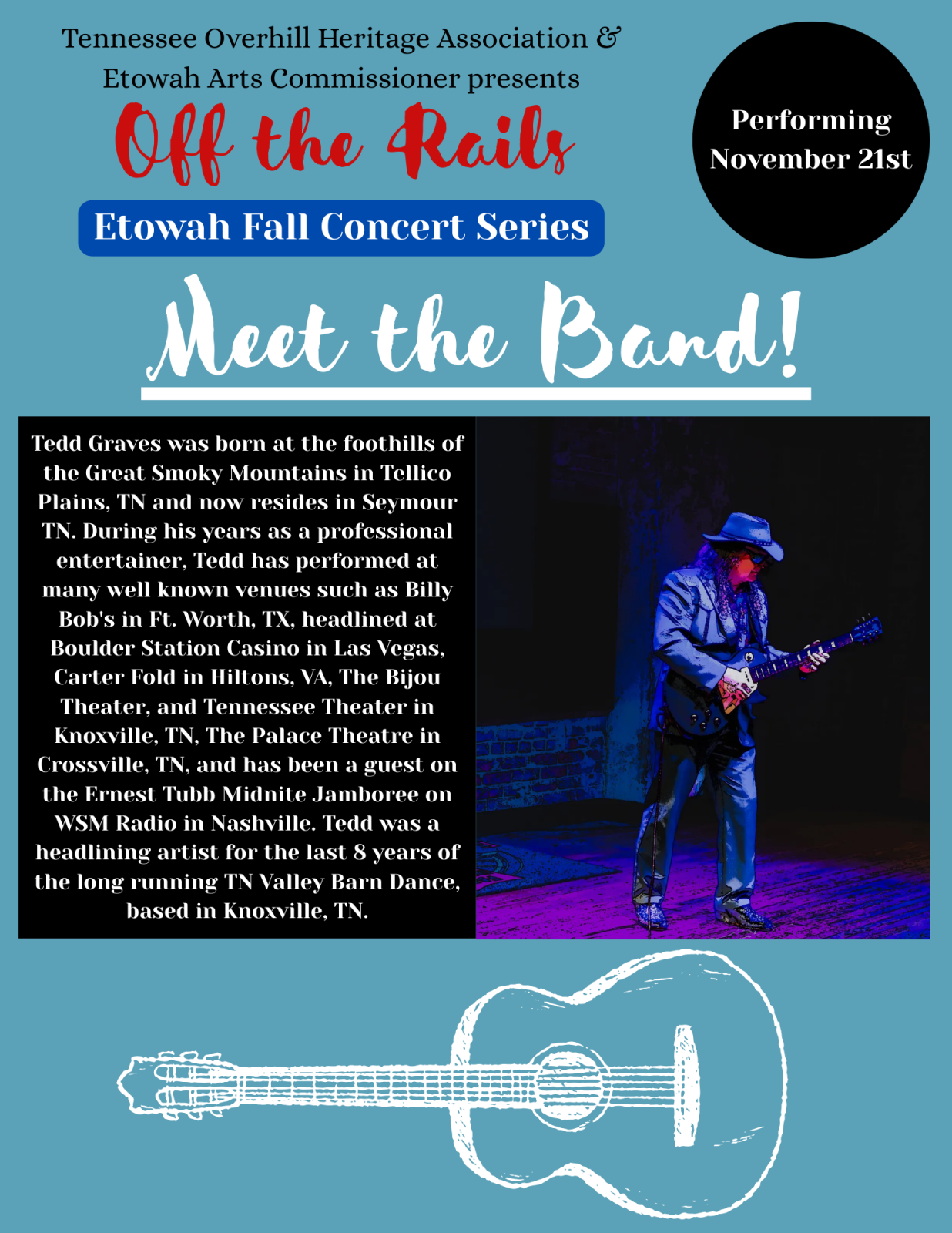 Event Promo Photo For Off the Rails: Tedd Graves