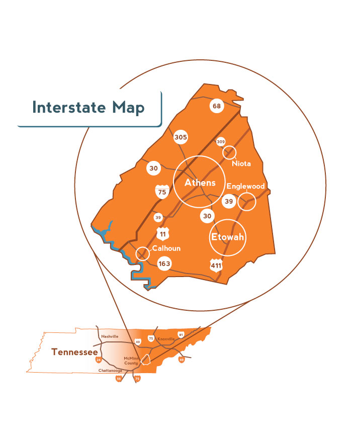 Click Interstate Map to view more information