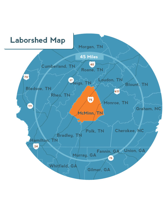 Click Laborshed Map to view more information