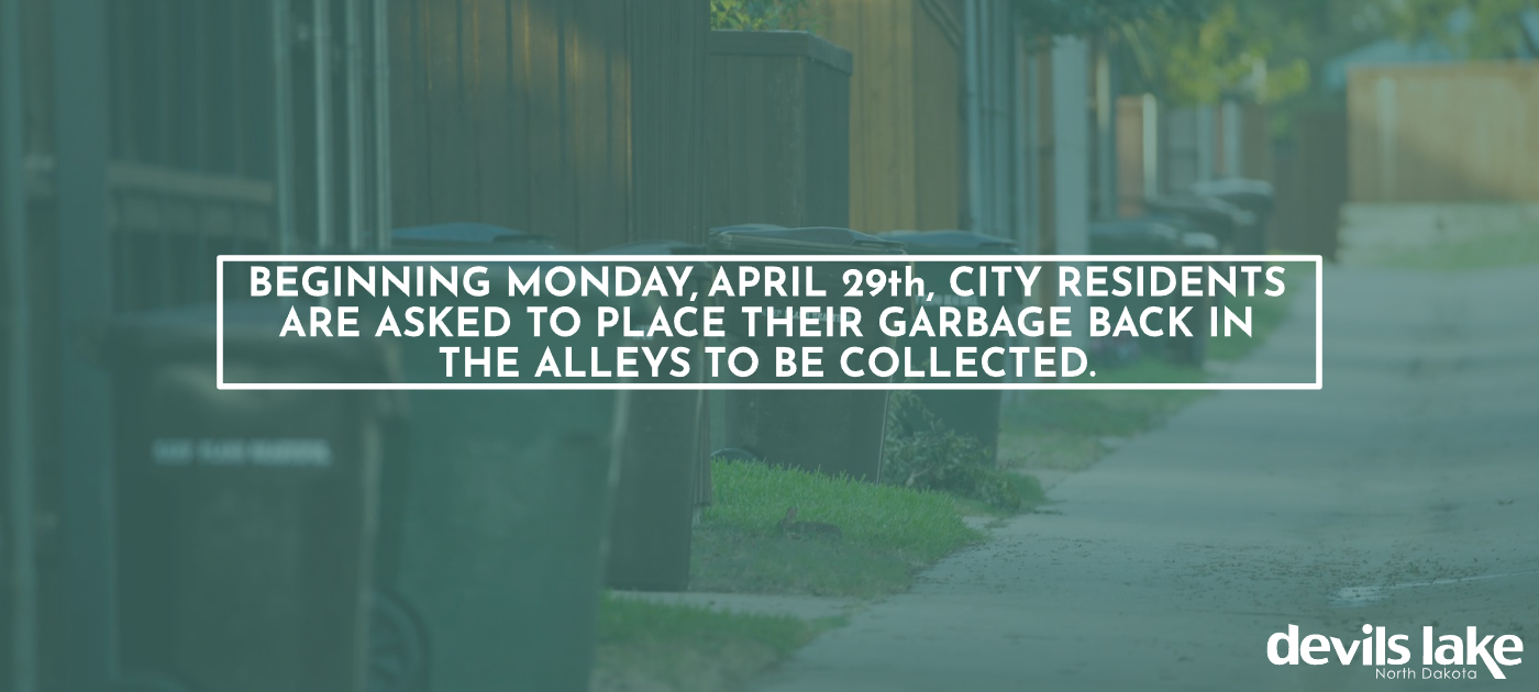 Photo Stating Garbage Should Be Placed In Boulevard on March 18th