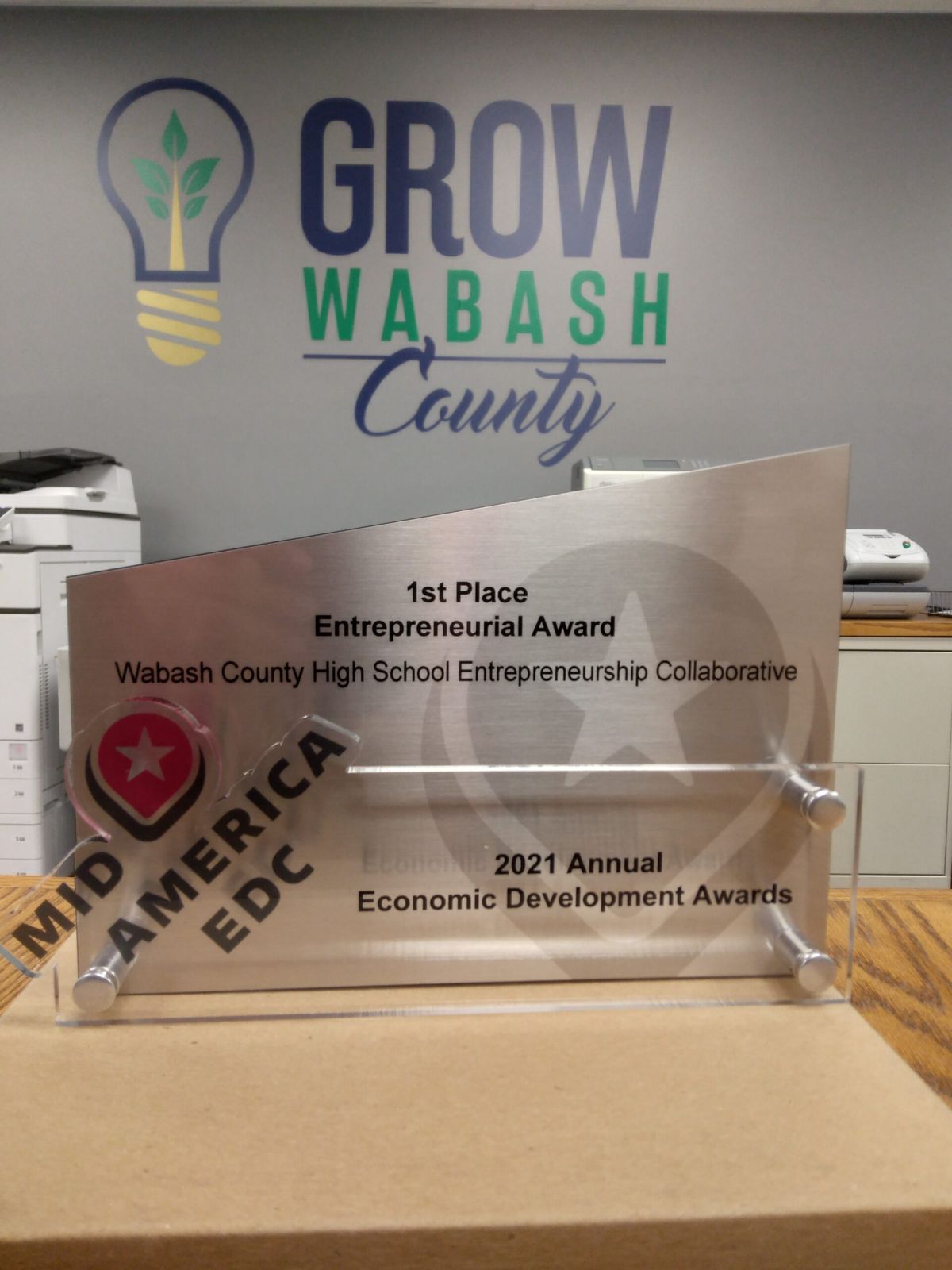 Grow Wabash County recognized by Mid-America EDC for student entrepreneurship Photo