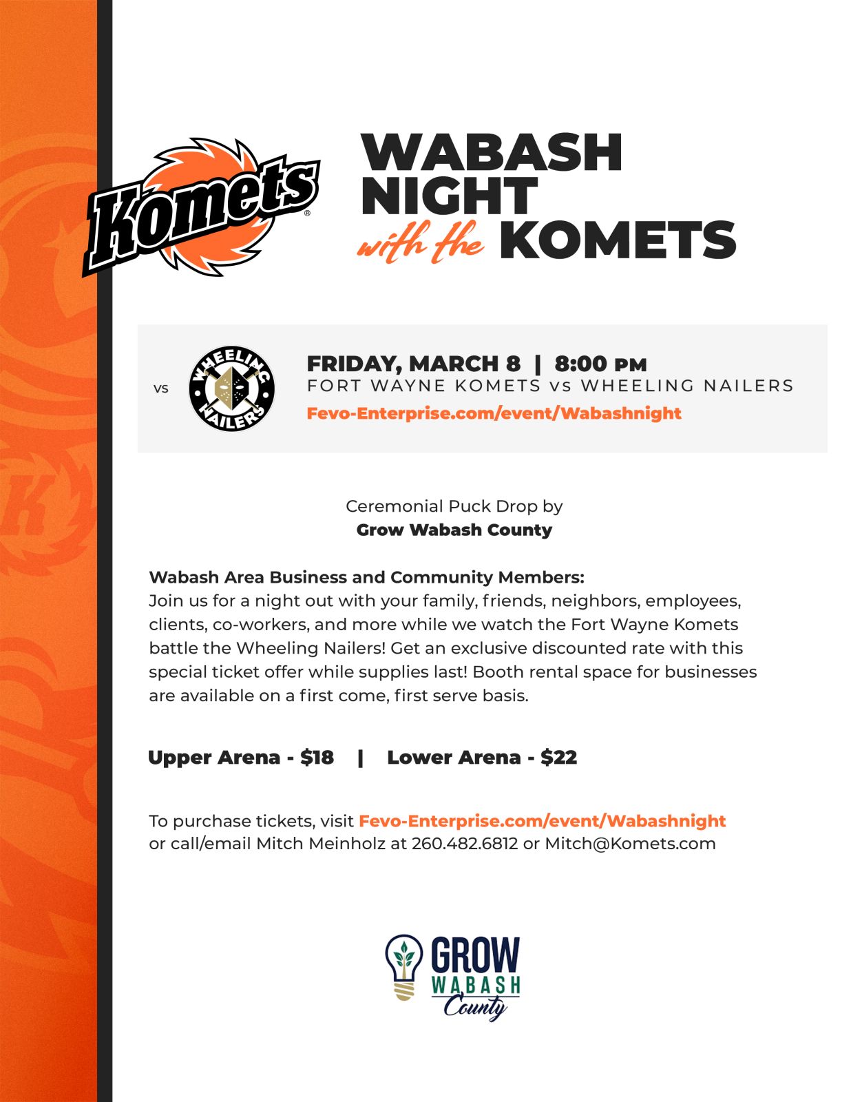 Komets to host Wabash County Night March 8 main photo