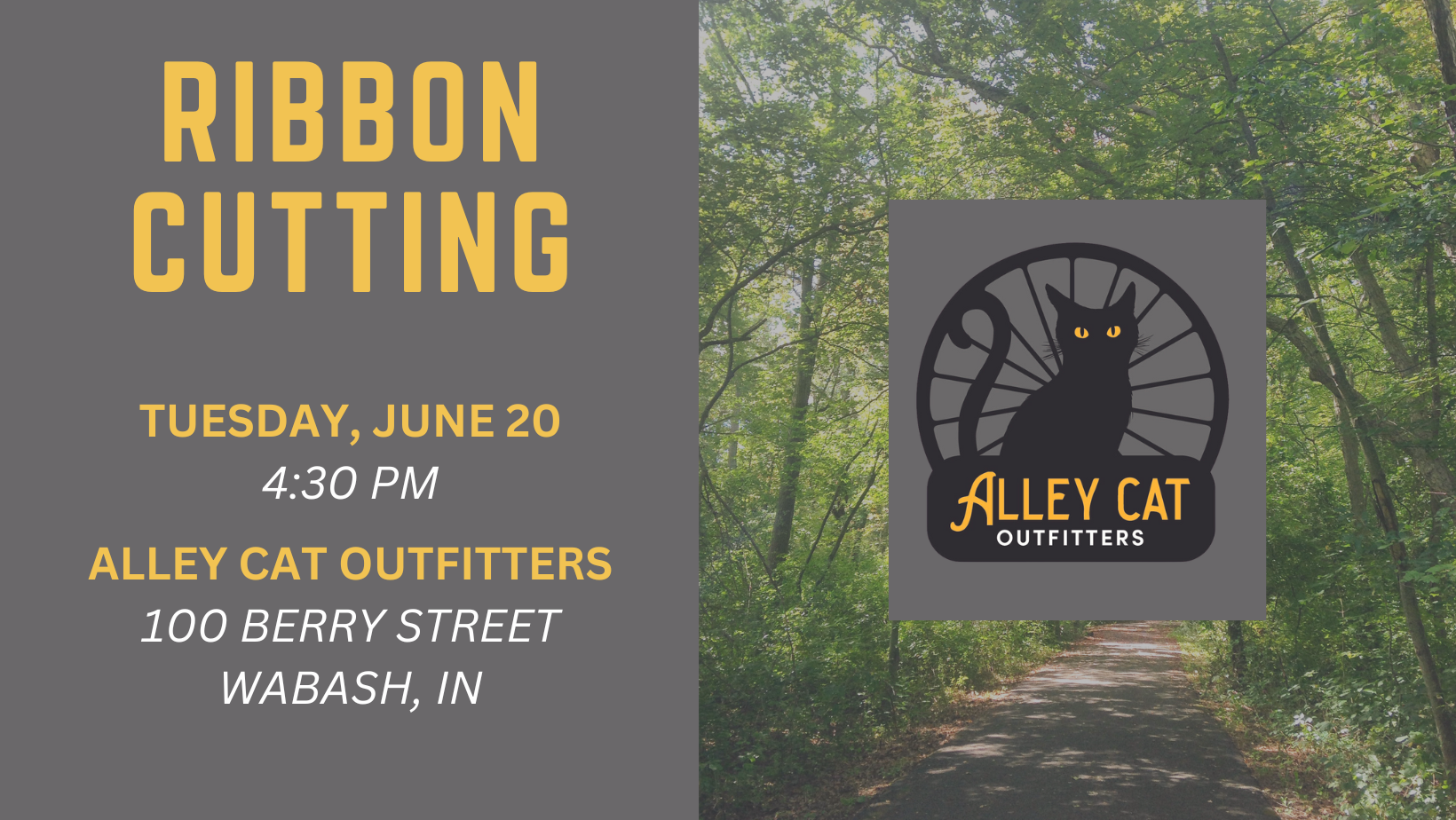 Alley Cat Outfitters to celebrate new adventure in Wabash County Main Photo