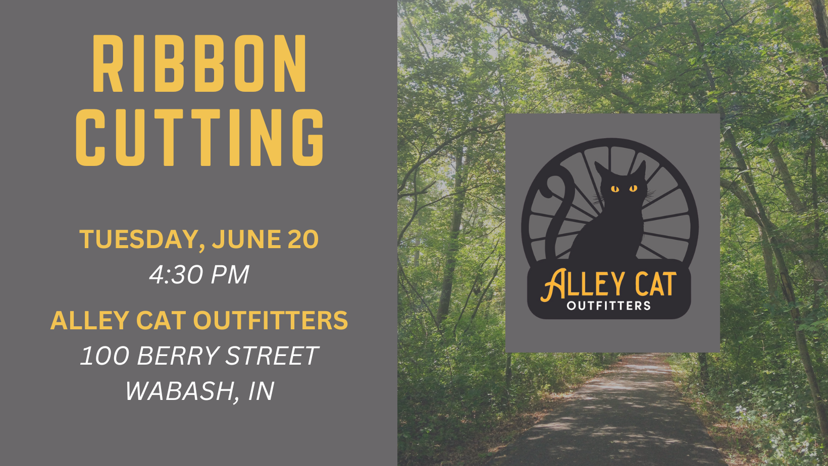 Alley Cat Outfitters to celebrate new adventure in Wabash County main photo