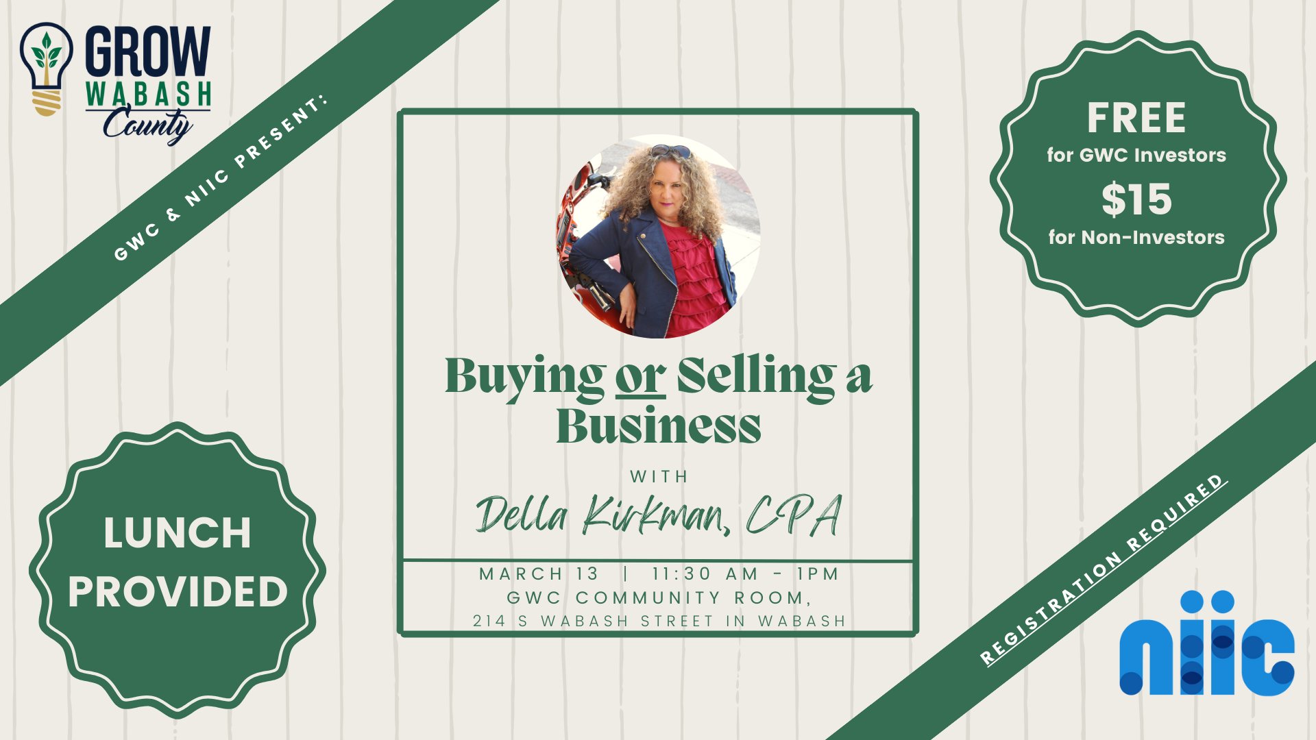 GWC, NIIC to host Kirkman for “Buying or Selling a Business” workshop Photo