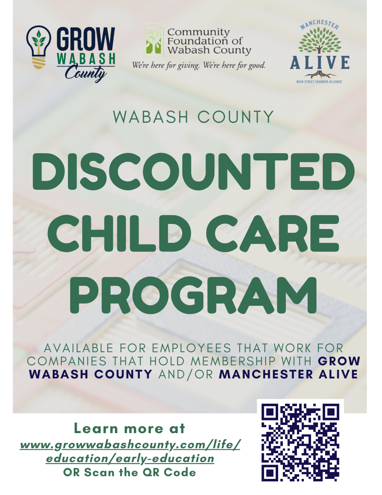Community Foundation of Wabash County Receives ARPA Grant to Make Childcare More Affordable main photo