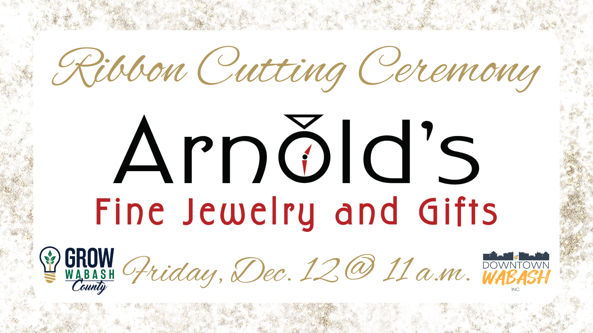 Click the Arnold's Fine Jewelry & Gifts add sparkle to downtown Wabash slide photo to open