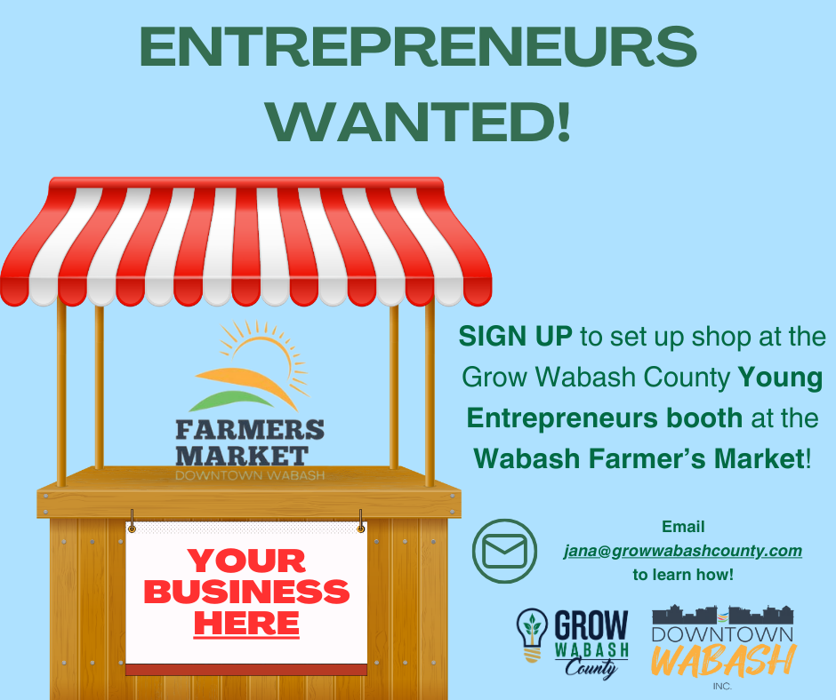 Click the GWC, DWI team up to support entrepreneurs at Wabash Farmers Market slide photo to open