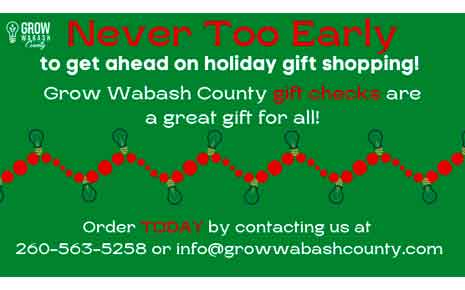 Grow Wabash County Gift Checks Spark Shopping Local Photo