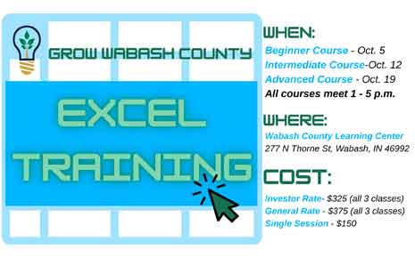 Grow Wabash County, Ivy Tech Announce Excel Workshop Series main photo