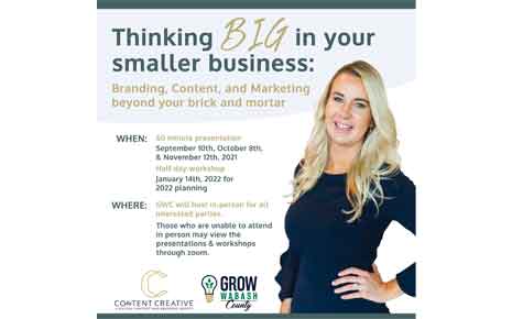 Grow Wabash County, Content Creative to Host Marketing Workshop Series Photo