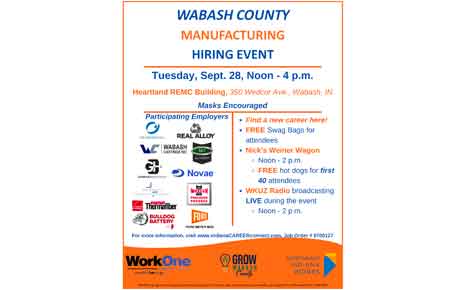 Wabash County Manufacturing Job Fair Set for Sept. 28 Main Photo