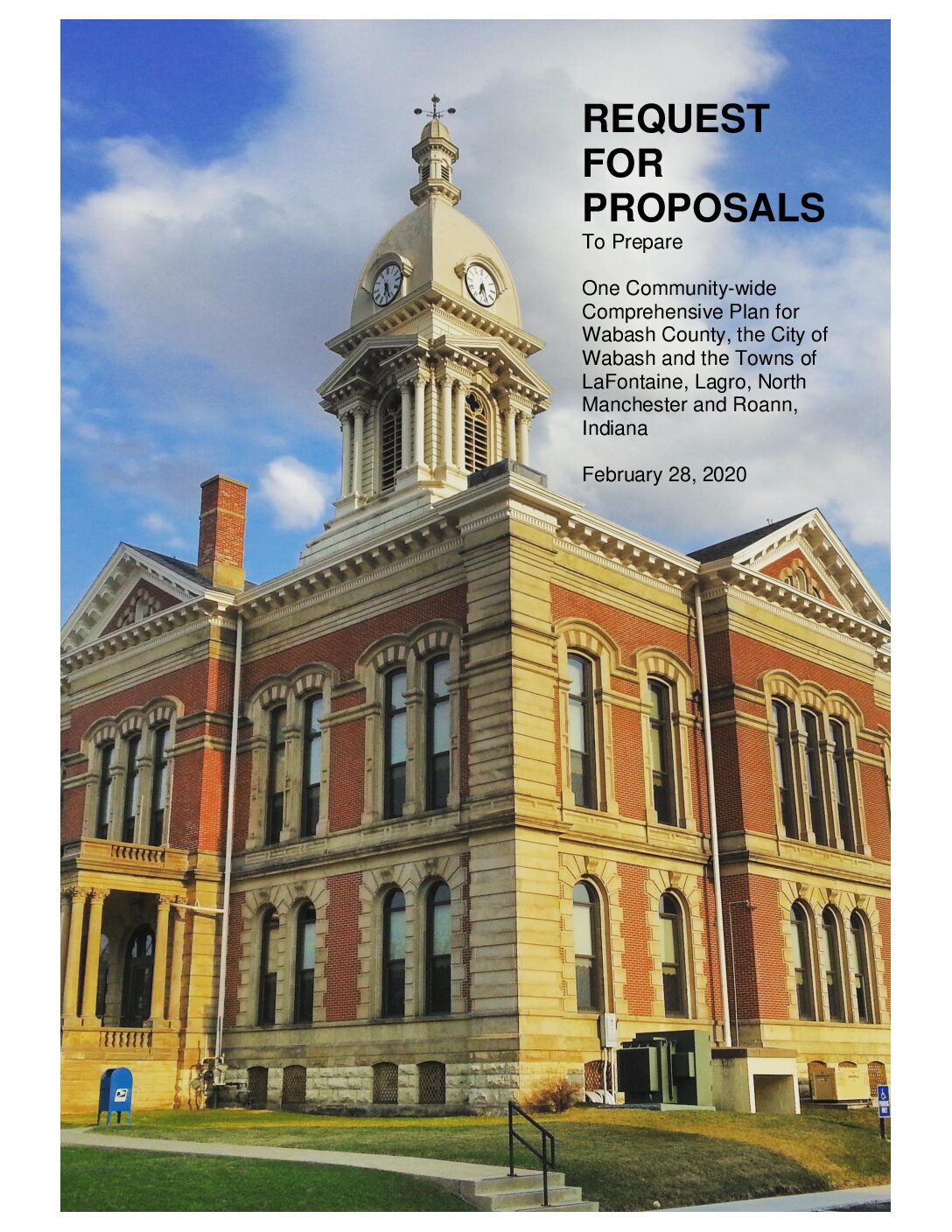 Thumbnail Image For Wabash County One85 Comprehensive Plan RFP 2020 - Click Here To See