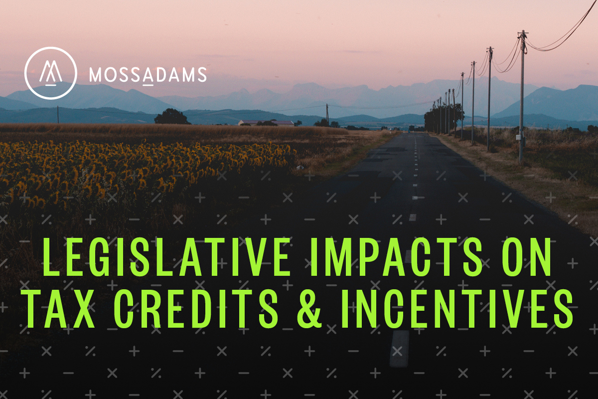 Investor News: Impacts of 2023 Oregon Legislative Session on Tax Credits and Incentives Photo