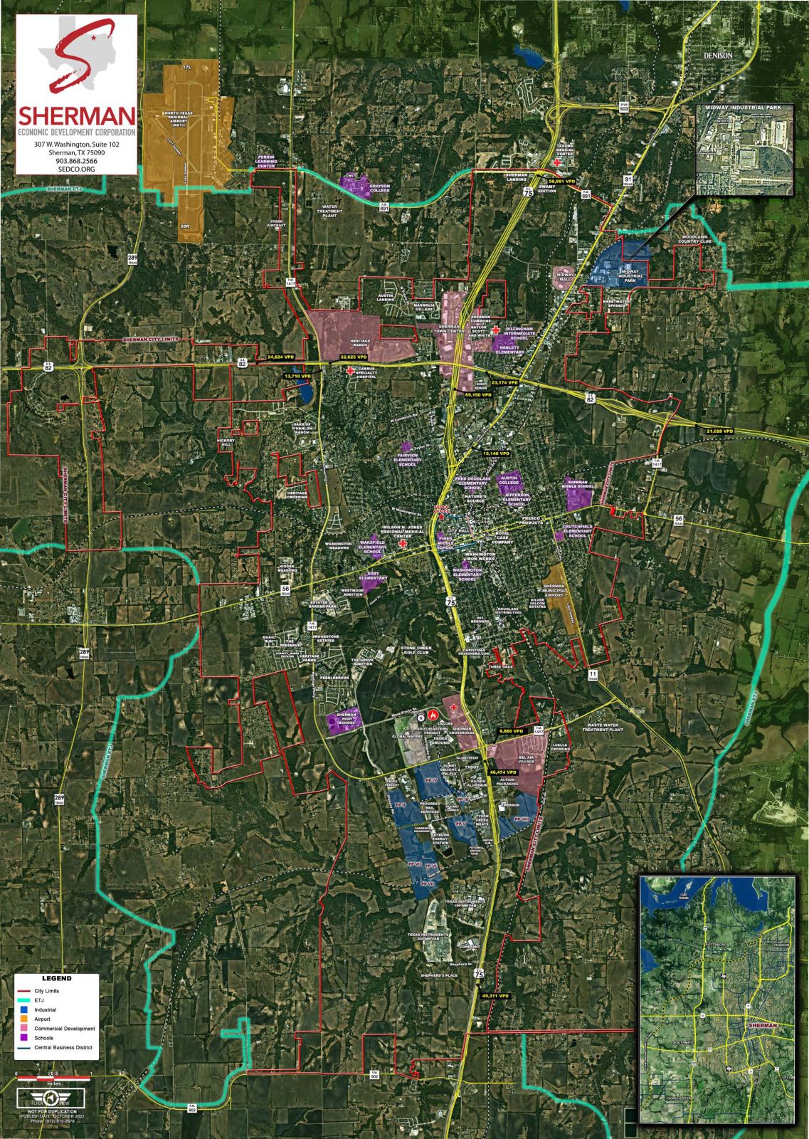 Thumbnail for Sherman Aerial Map