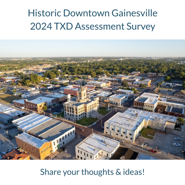 Click the Texas Downtown Assessment Survey: Historic Downtown Gainesville slide photo to open