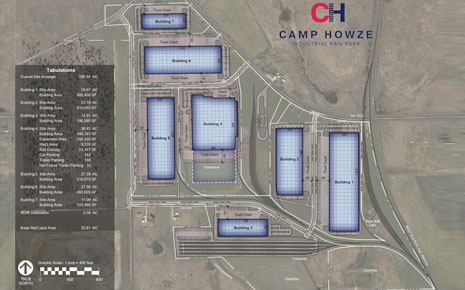 Click Camp Howze Industrial Rail Park Map to view more information
