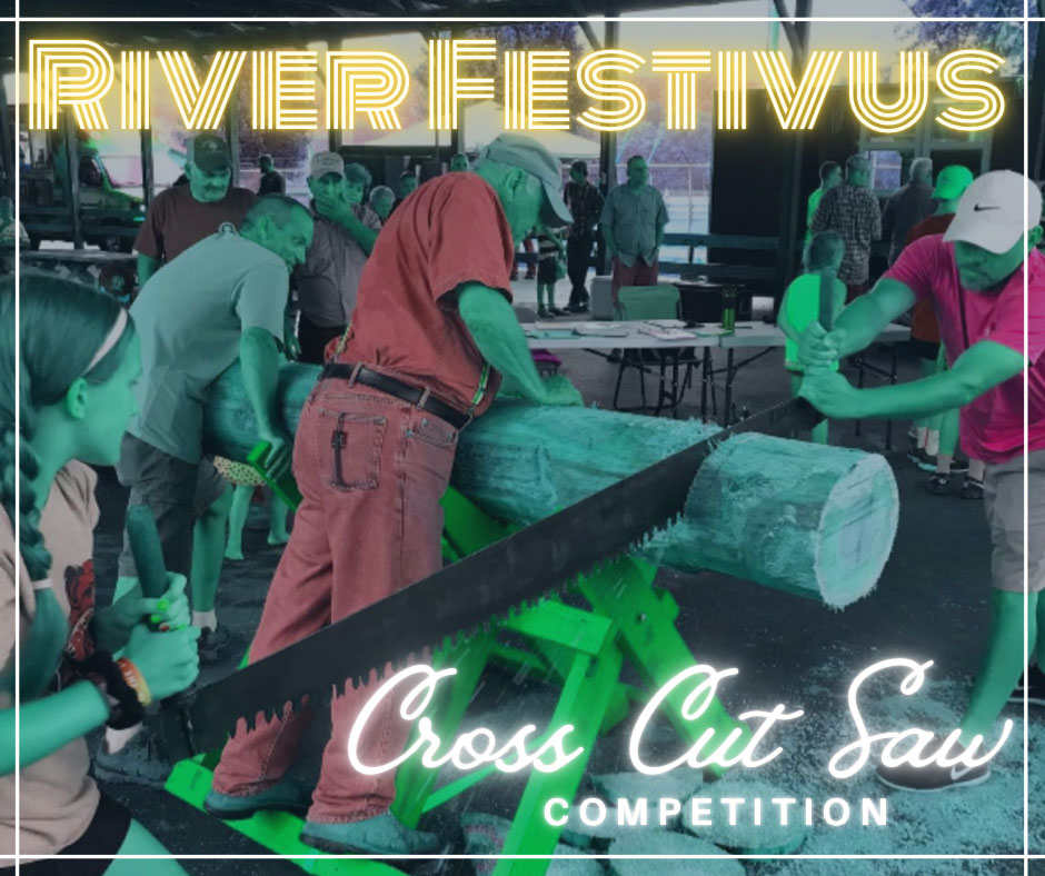 Test Your Skills at the Crosscut Saw Competition During River Festivus Main Photo