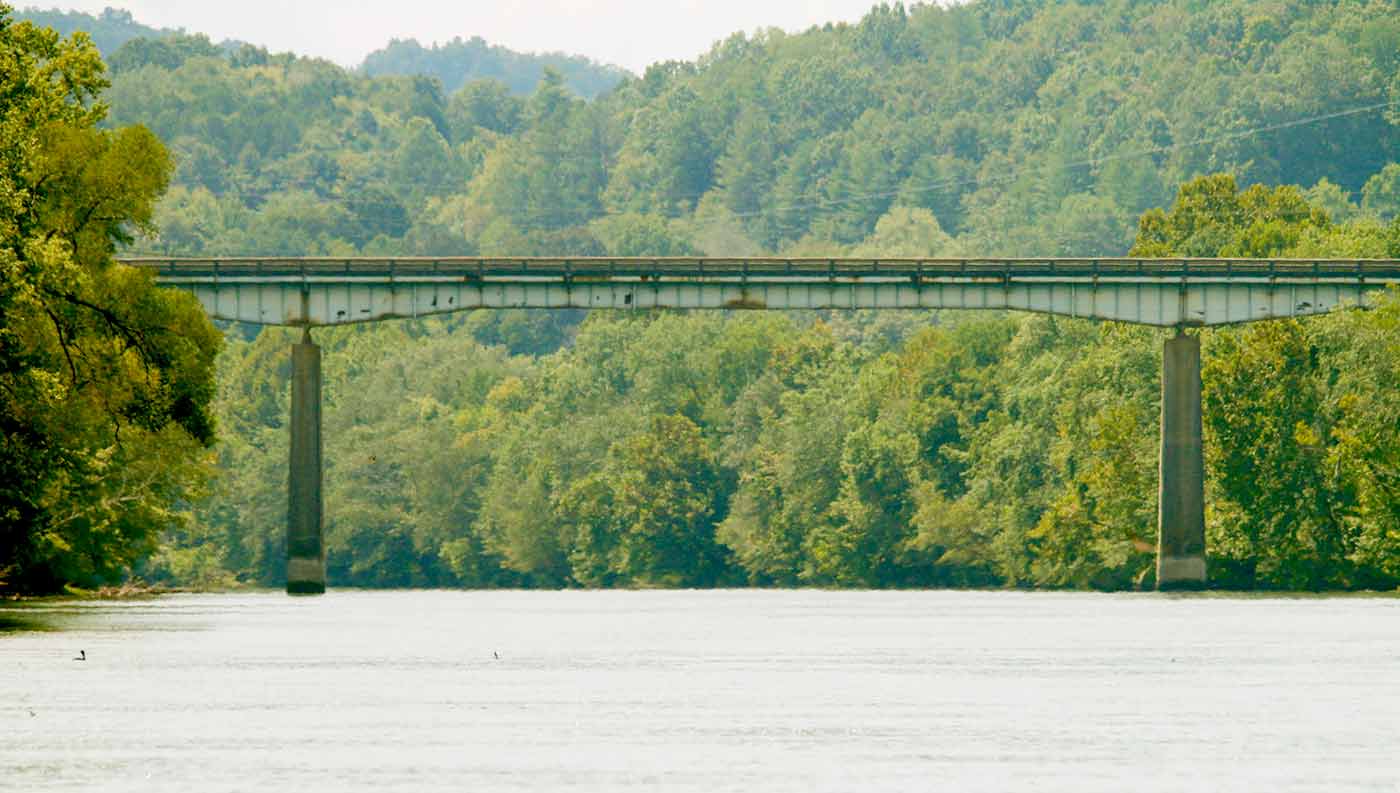 train bridge over river