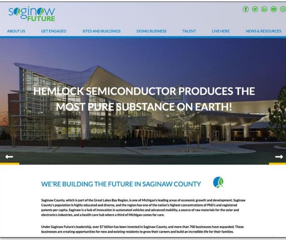 Saginaw Future Inc. Recently Launches Newly Designed Website Main Photo