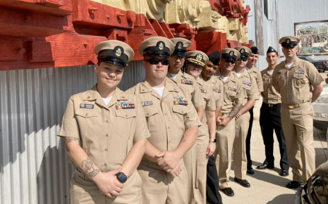 Click the Beloit Bound: A Navy Crew's Unforgettable Visit Slide Photo to Open