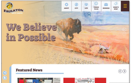 Faulkton, South Dakota Unveils Redesigned Website: We Believe in Possible! Photo