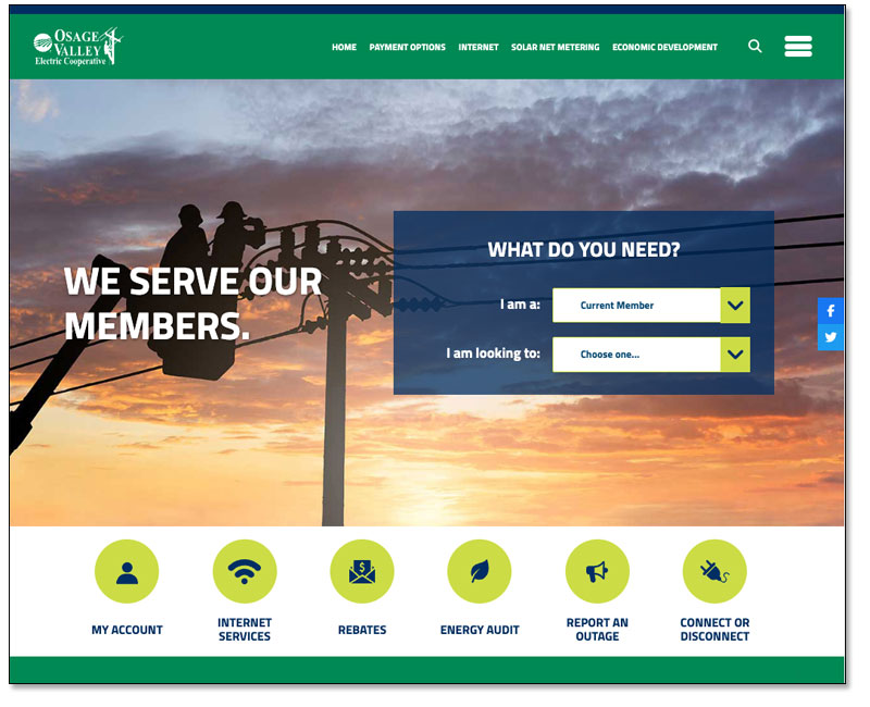 Osage Valley Electric Cooperative Launches New Website to Enhance Member Services and Promote Community Development Photo
