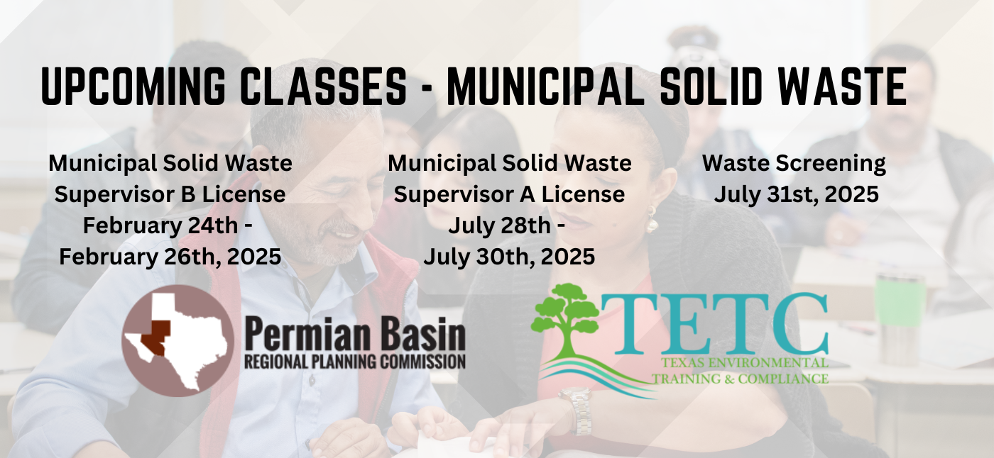 Municipal Solid Waste Classes 2025