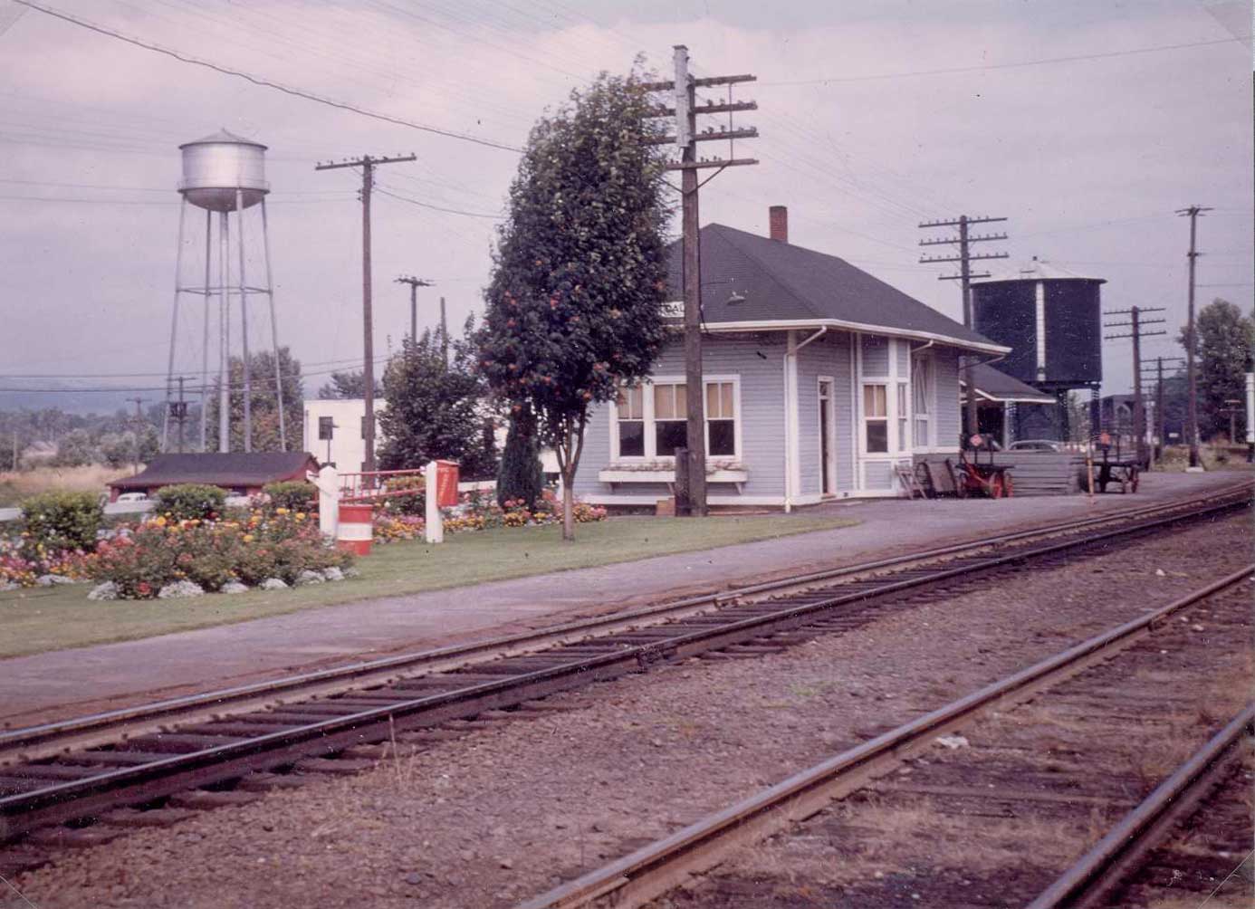 Historical photo of the Union Pacific Railroad Depot of 1907