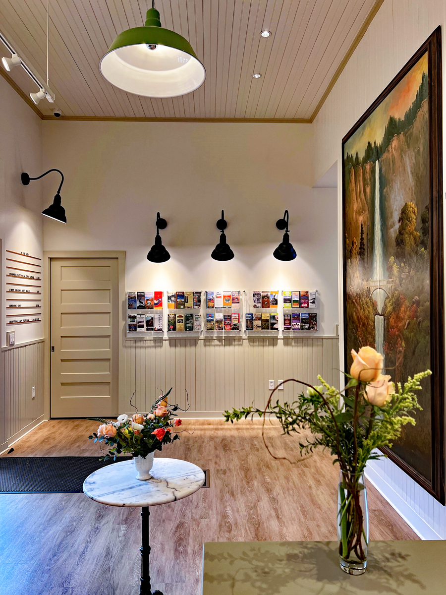 Interior of the Gateway to the Gorge Visitor Center in Troutdale, Oregon.
