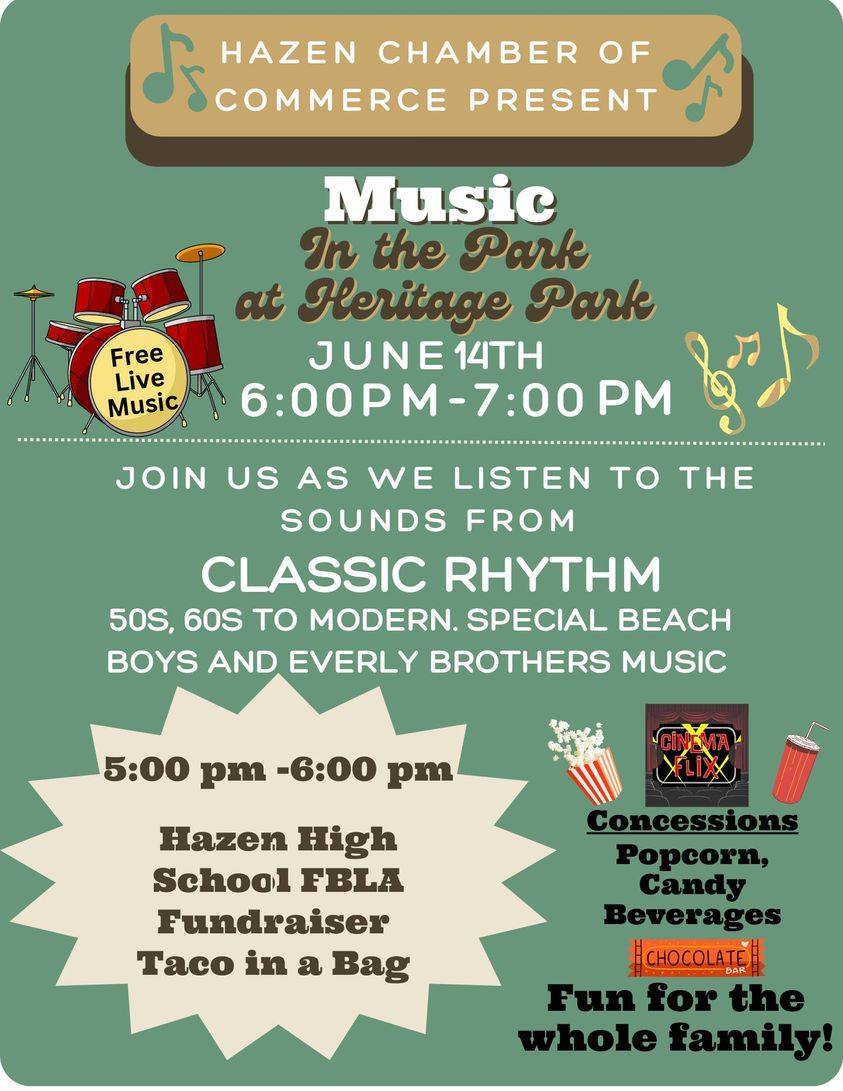 Event Promo Photo For Music in the Park at Heritage Park