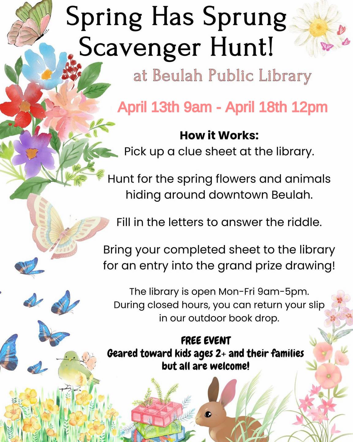 Spring Scavenger Hunt in the Library Photo - Click Here to See