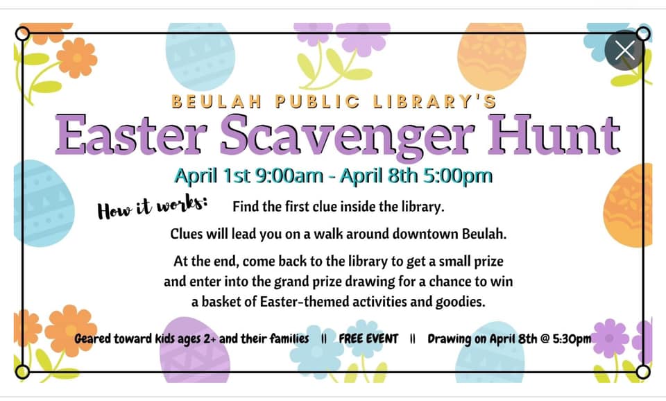 Event Promo Photo For Easter Scavenger Hunt  (Beulah Public Library)