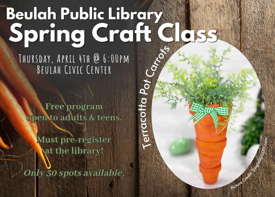 Event Promo Photo For Spring Craft Class for teens & adults