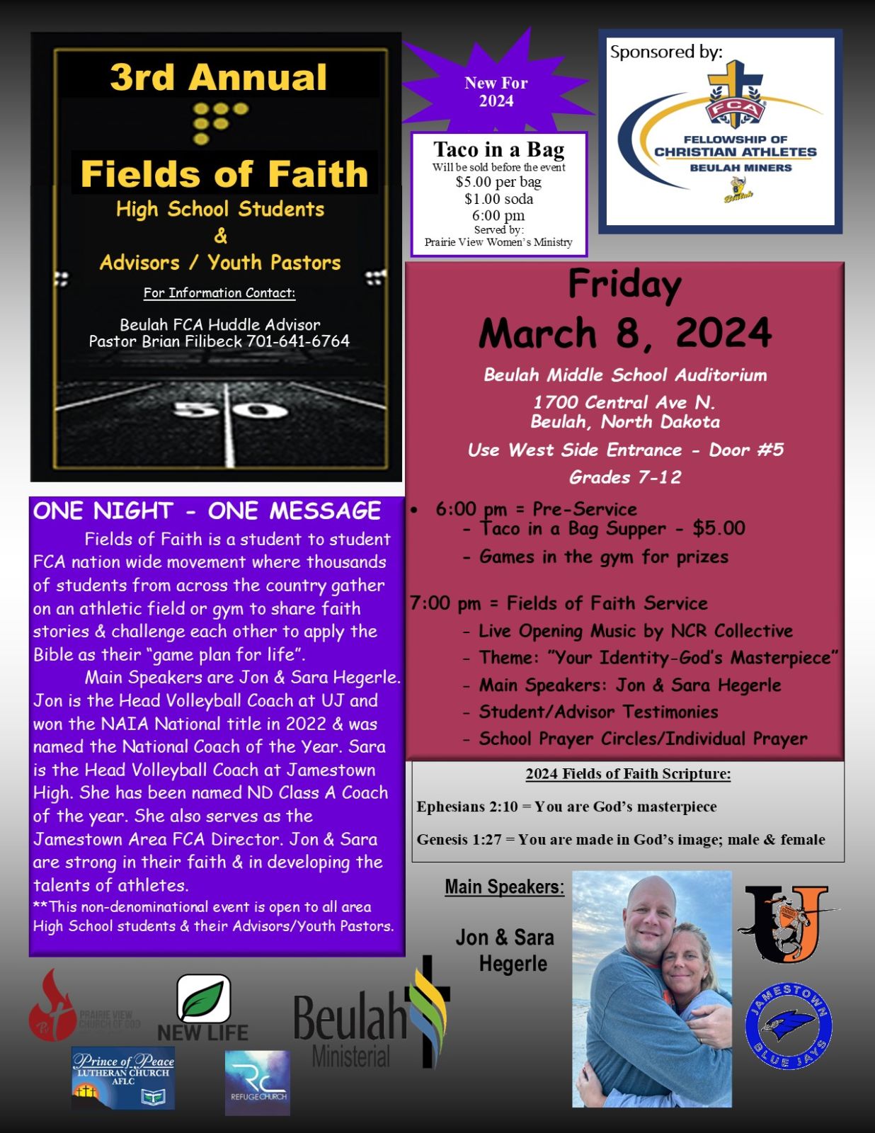 Event Promo Photo For 3rd Annual Fields of Faith