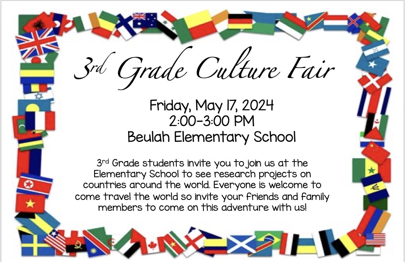 Event Promo Photo For 3rd Grade Culture Fair
