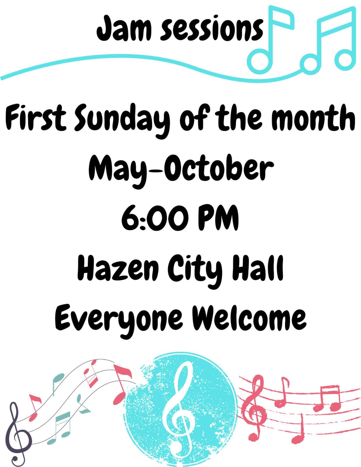 Event Promo Photo For Jam Session at Hazen City Hall