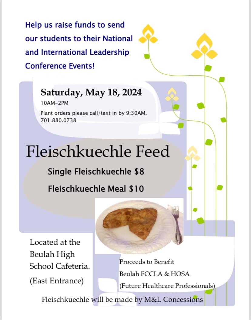 Fleischkuechle Feed to benefit Beulah FCCLA & HOSA Photo