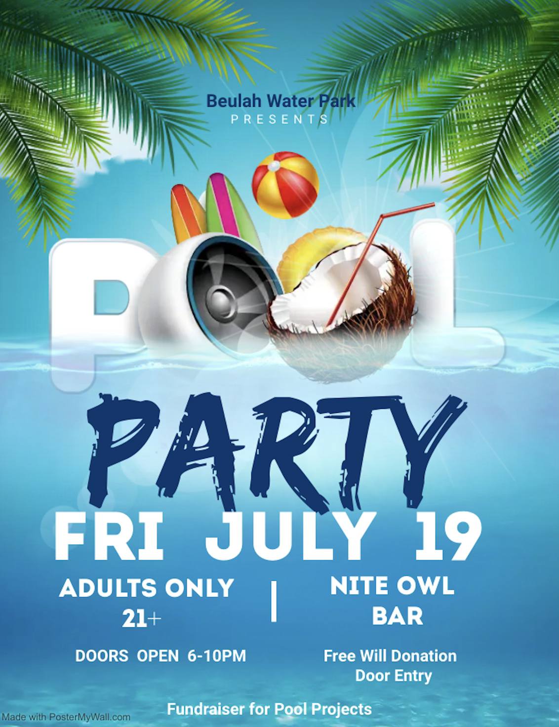 Event Promo Photo For Pool Party 21+