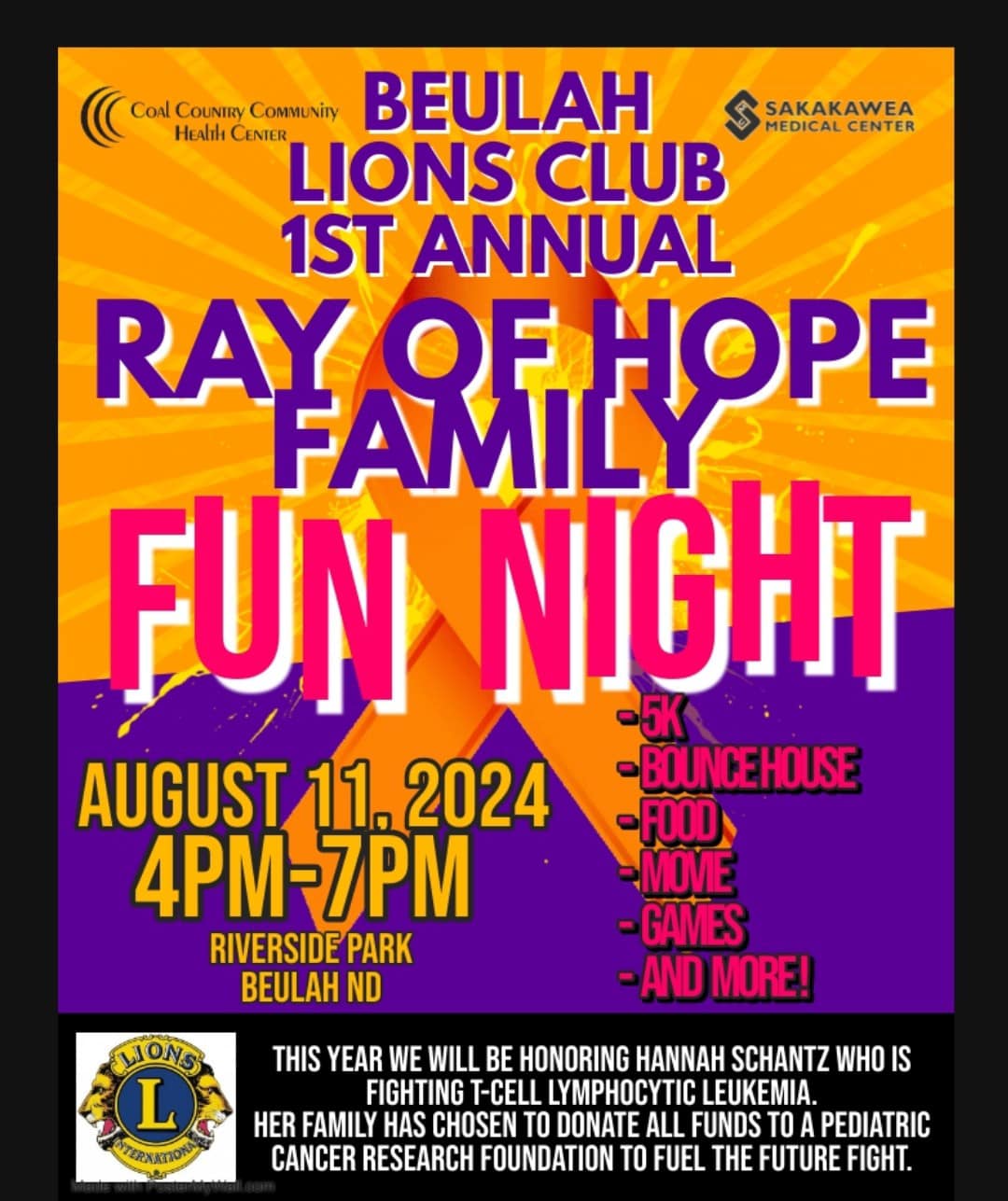 Event Promo Photo For Ray of Hope Family Fun Night