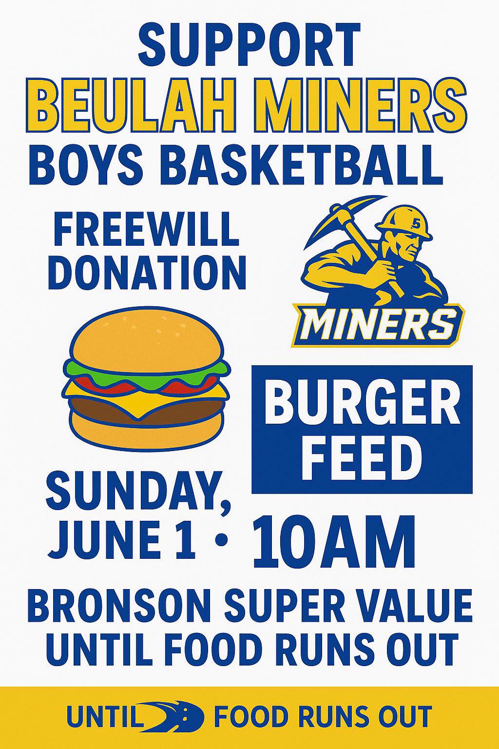 Event Promo Photo For Beulah Miners Boys Basketball Fundraiser